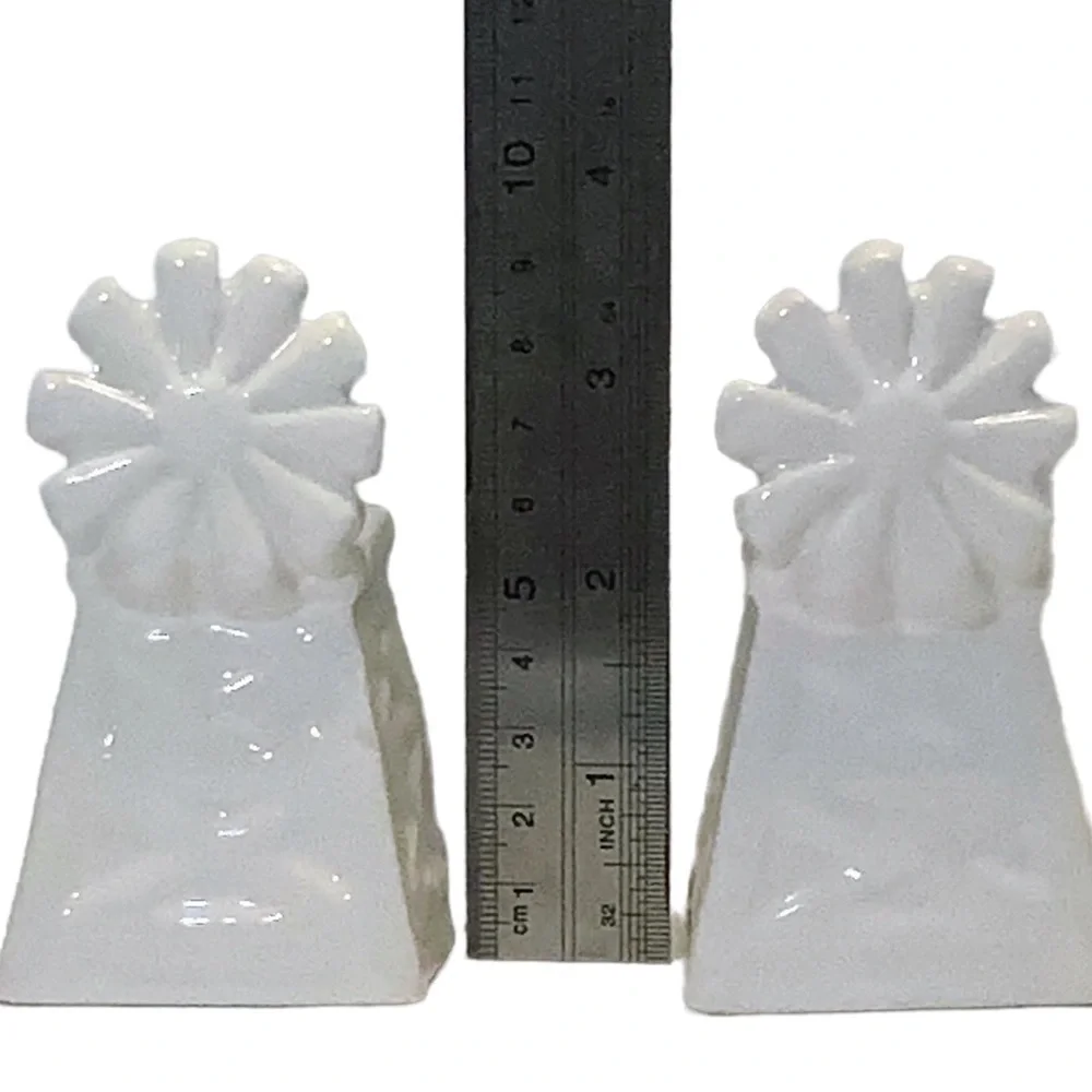 Farmhouse Windmill Salt and Pepper Shaker Set Ceramic Classic White